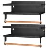 2Pcs Magnetic Spice Racks for Refrigerator With Paper Towel Holder