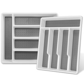 2pcs Silverware Drawer Organizer - Maximize Space & Tidy Drawers