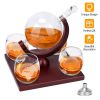 Globe Whiskey Decanter Set - Unique Ship Design & Perfect Gift