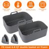Reusable Air Fryer Silicone Pot Rectangle