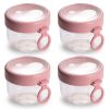 4Pcs Overnight Oats Containers with Lids and Folding Spoons
