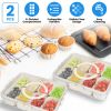 2Pcs Divided Serving Tray 8 Compartments Snack Box Charcuterie Container