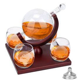 Globe Whiskey Decanter Set - Unique Ship Design & Perfect Gift