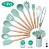 11-Piece Silicone Kitchen Utensil Set - Heat Resistant & Safe