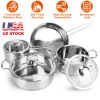 Fast Even Heat Induction Pots Pans Set Dishwasher Safe