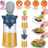Glass Olive Oil Dispenser with Silicone Brush Dropper
