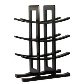 12-Bottle Wine Rack in Dark Espresso Bamboo