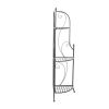 3-Shelf Black Metal Corner Bakers Rack for Kitchens