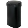 Black 13-Gallon Kitchen Trash Can with Touch-Free Motion Sensor Lid
