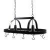 Rustic 2-Light 10 Hook Pot Rack (Bronze)