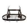 Rustic 2-Light 10 Hook Pot Rack (Bronze)