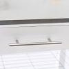 White Wood & Stainless Steel Kitchen Cart