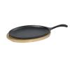9-inch Pre-Seasoned Cast Iron Skillet with Wood Trivet