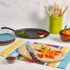 9-inch Pre-Seasoned Cast Iron Skillet with Wood Trivet