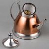 Stainless Steel Teapot in Copper Finish