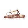 Copper Finish Oval Ceiling Mount Kitchen Pot Rack
