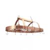 Copper Finish Oval Ceiling Mount Kitchen Pot Rack