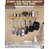Wall Mounted Metal Wood Pot Rack