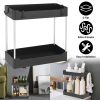 Space Saving Under Sink Storage Rack w/ 4 Hooks