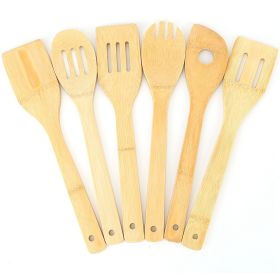6Pcs Bamboo Wooden Cooking Utensil