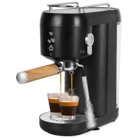 Espresso Machine With Adjustable Milk Frother Steam Wand