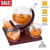 Globe Whiskey Decanter Set - Unique Ship Design & Perfect Gift