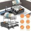 Detachable 2-Tier Dish Rack Drainer Organizer