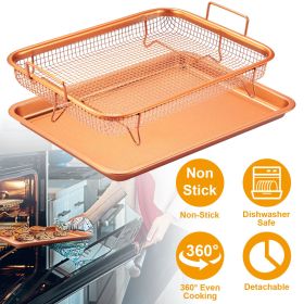 CrispBake Duo: Non-Stick Oven Crisper Tray & Cookie Sheet Set