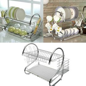 2 Tier Stainless Steel Dish Drying Rack