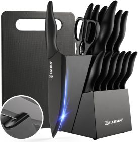 Comprehensive Kitchen Knife Block Sets- 16 Piece