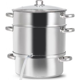 Stainless Steel Fruit & Vegetable Juicer Steamer (11 Quart)