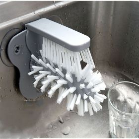 2-in-1 Suction Cup Cup & Glass Scrubber Brush