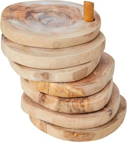 Eco-Friendly Olive Wood Coasters - Heat Protection & Holder