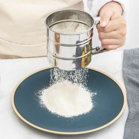 Semi-Automatic Stainless Steel Fine Mesh Flour Sifter Duster