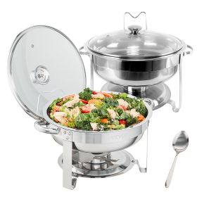 VEVOR 4Qt Round Chafing Station (2-Pack)