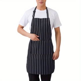 Classic Black Kitchen Apron With 2 Pockets- Functional & Stylish