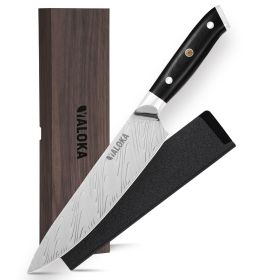 8 Inch High Carbon Steel Japanese Knife (Option: Silver Waves Blade)