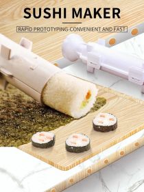 Quick Sushi Maker Roller Rice Mold (Color: Pink)
