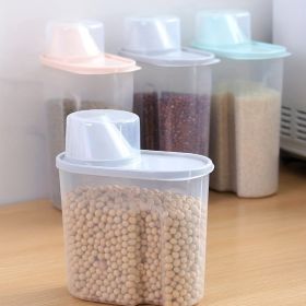 1.9L Airtight Kitchen Cereals Jar - Food Storage Container (Color: Green)