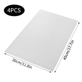 Refrigerator Liner Mats (4/8/12pcs) (Color: Transparent White)