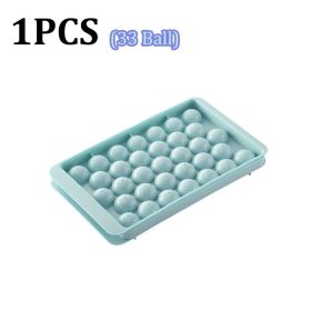 33-Ball Round Ice Cube Mold with Lid (Color: 1PCS 33Ball)