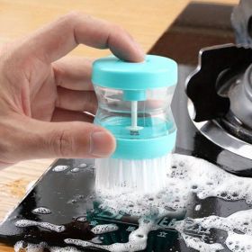 Dish Brush with Soap Dispenser (1pc or 10pcs) (Quantity: 10pcs, Color: Blue)
