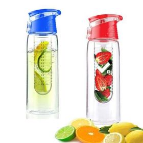Fruit Infuser Water Bottle - 20 Oz BPA-Free Tritan (Color: Red)