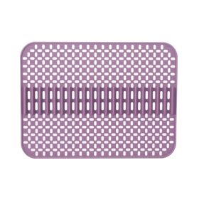 Large Silicone Kitchen Sink Drain & Protection Mat (Quantity: 1pc, Color: Purple)