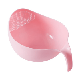 Rice Washer Quinoa Strainer - Versatile Kitchen Tool (Color: Pink, size: L)