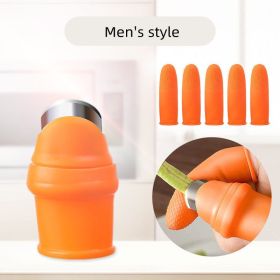 6pcs Garden Silicone Thumb Knife & Finger Cot Kit (size: Male)